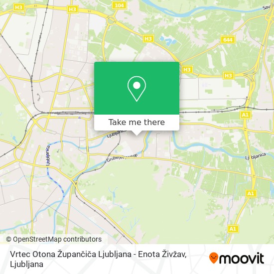 Vrtec Otona Župančiča Ljubljana - Enota Živžav map