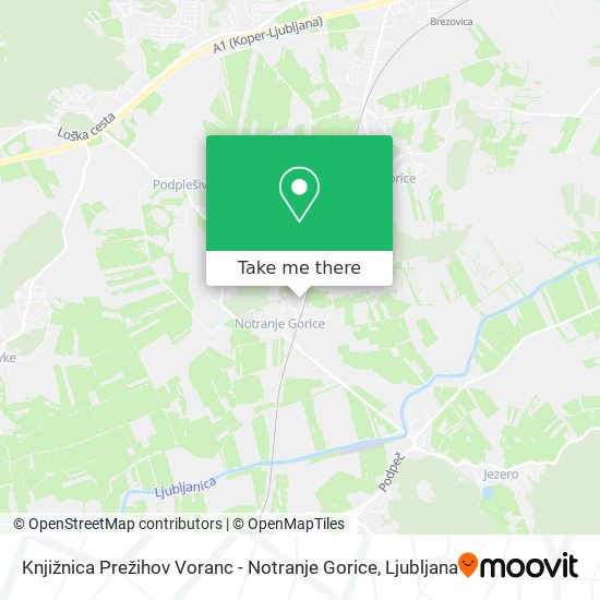 Knjižnica Prežihov Voranc - Notranje Gorice map