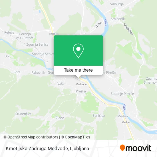 Kmetijska Zadruga Medvode map
