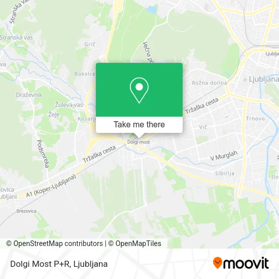 Dolgi Most P+R map