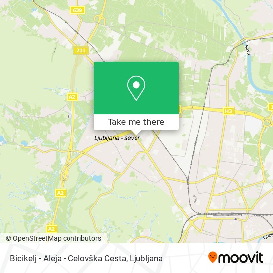 Bicikelj - Aleja - Celovška Cesta map