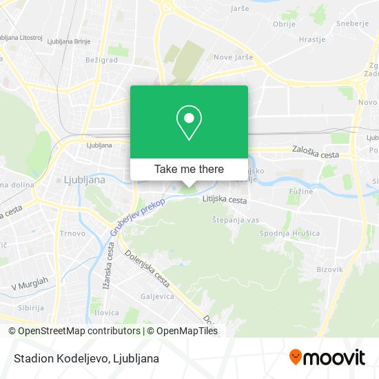 Stadion Kodeljevo map