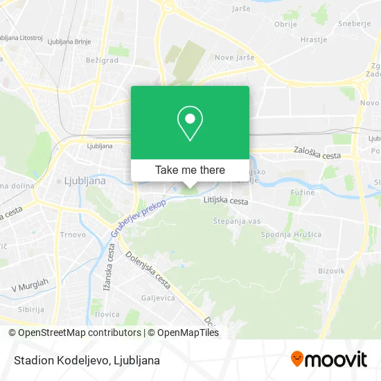 Stadion Kodeljevo map