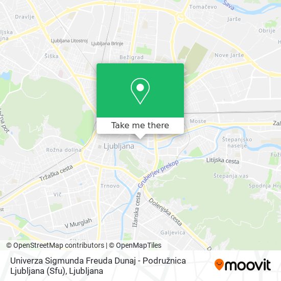 Univerza Sigmunda Freuda Dunaj - Podružnica Ljubljana (Sfu) map