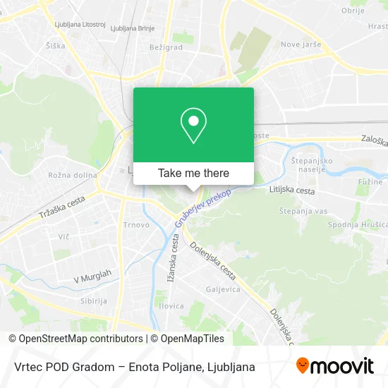 Vrtec POD Gradom – Enota Poljane map