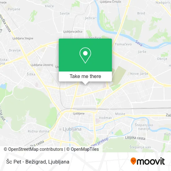 Šc Pet - Bežigrad map