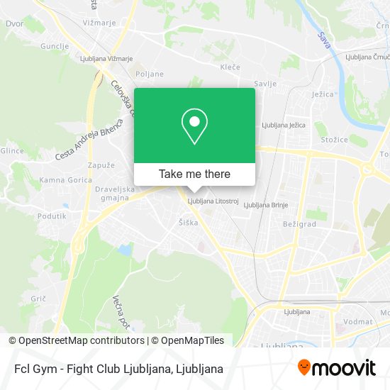 Fcl Gym - Fight Club Ljubljana map