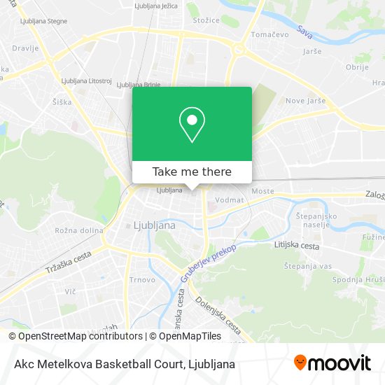 Akc Metelkova Basketball Court map