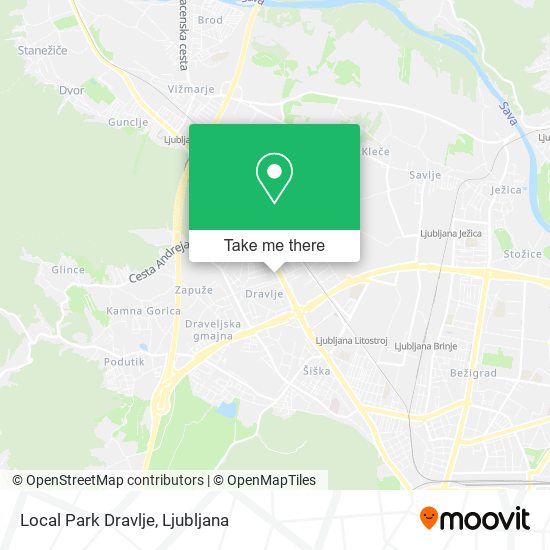 Local Park Dravlje map