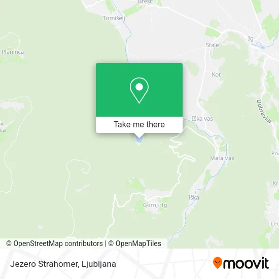 Jezero Strahomer map