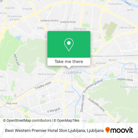 Best Western Premier Hotel Slon Ljubljana map