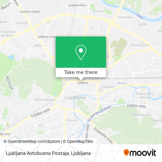 Ljubljana Avtobusna Postaja map