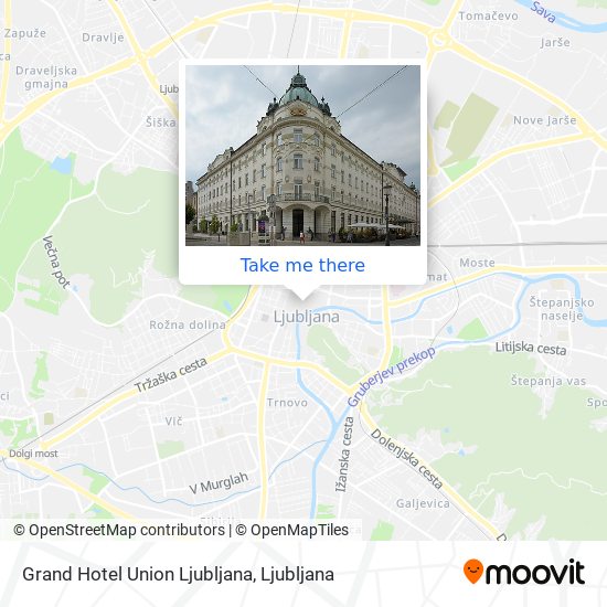 Grand Hotel Union Ljubljana map