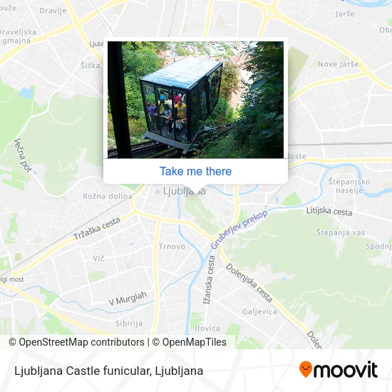 Ljubljana Castle funicular map