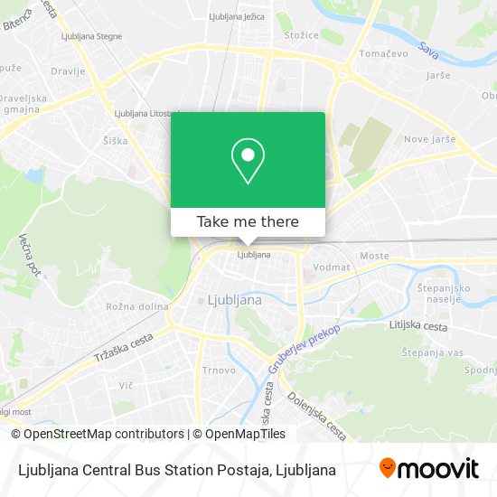 Ljubljana Central Bus Station Postaja map