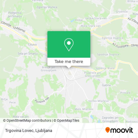 Trgovina Lovec map