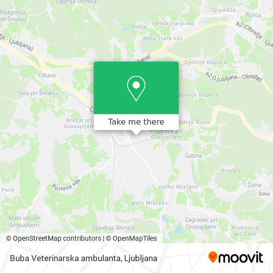 Buba Veterinarska ambulanta map