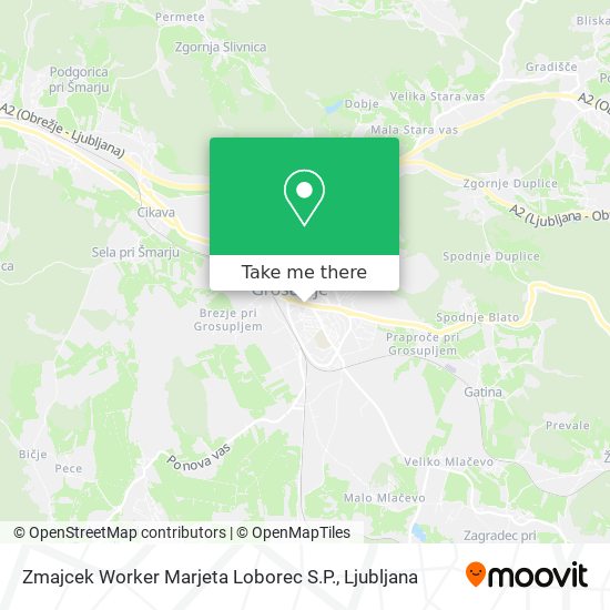 Zmajcek Worker Marjeta Loborec S.P. map