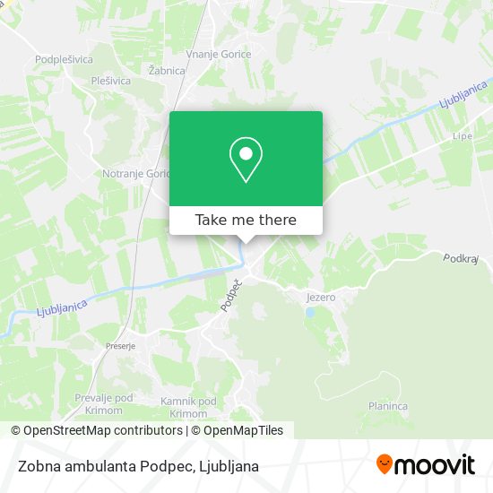 Zobna ambulanta Podpec map