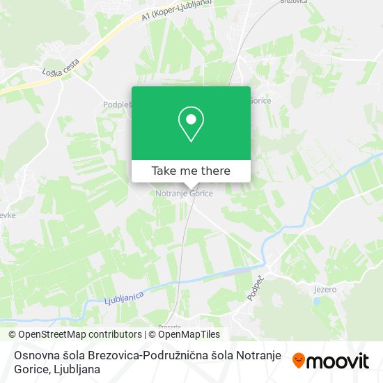 Osnovna šola Brezovica-Podružnična šola Notranje Gorice map