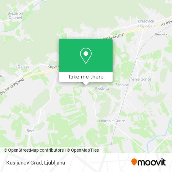 Kušljanov Grad map