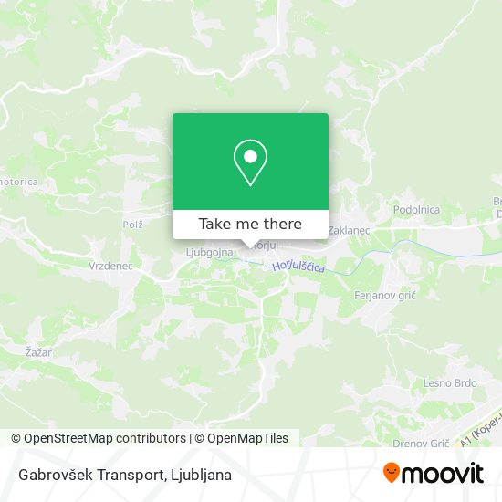 Gabrovšek Transport map