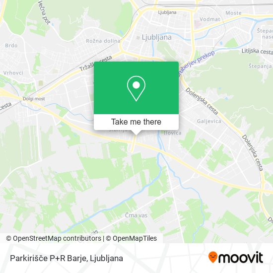 Parkirišče P+R Barje map