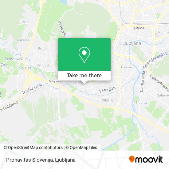 Pronavitas Slovenija map