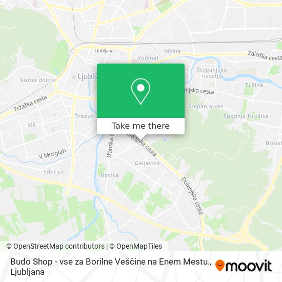 Budo Shop - vse za Borilne Veščine na Enem Mestu. map