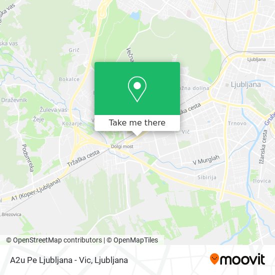 A2u Pe Ljubljana - Vic map