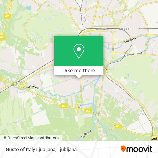 Gusto of Italy Ljubljana map