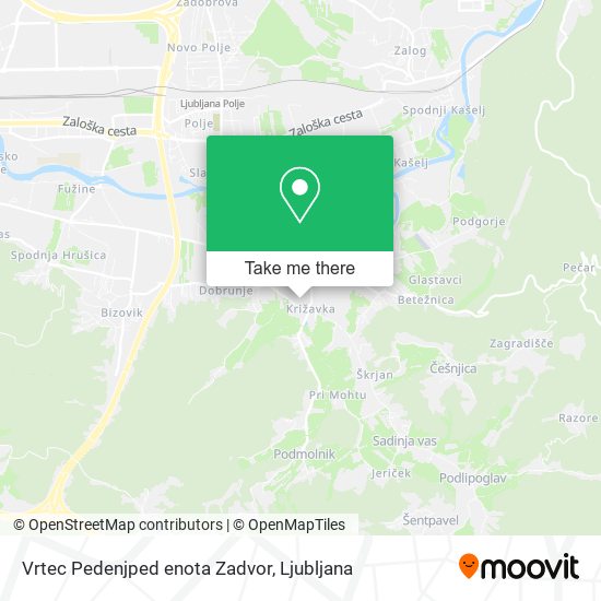 Vrtec Pedenjped enota Zadvor map