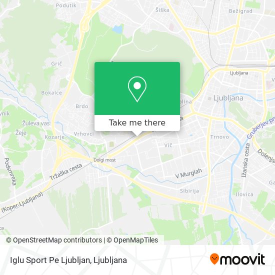 Iglu Sport Pe Ljubljan map