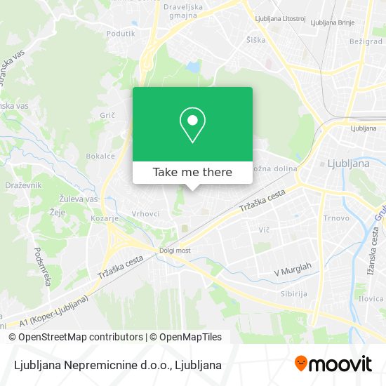 Ljubljana Nepremicnine d.o.o. map