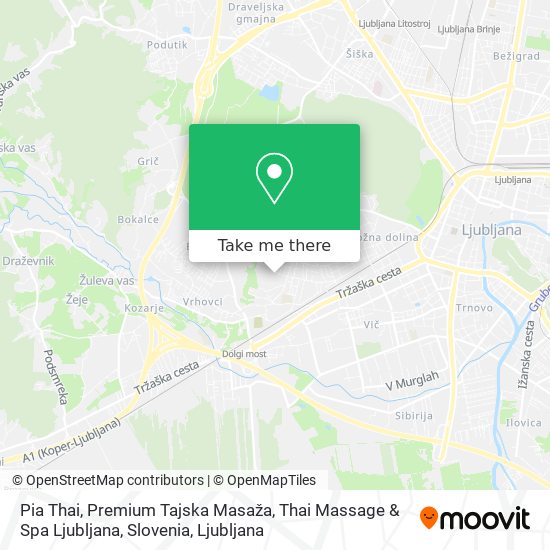 Pia Thai, Premium Tajska Masaža, Thai Massage & Spa Ljubljana, Slovenia map