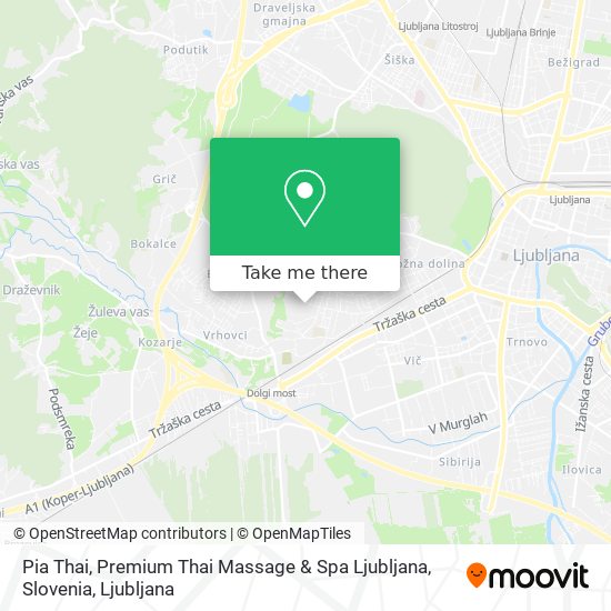 Pia Thai, Premium Thai Massage & Spa Ljubljana, Slovenia map