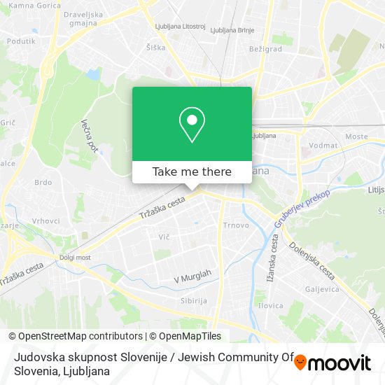 Judovska skupnost Slovenije / Jewish Community Of Slovenia map