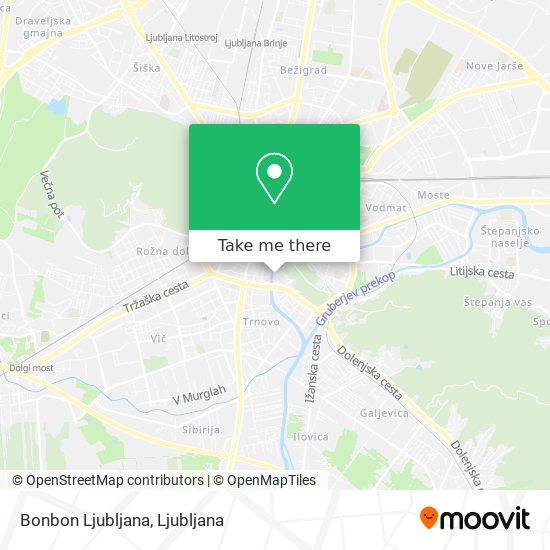 Bonbon Ljubljana map