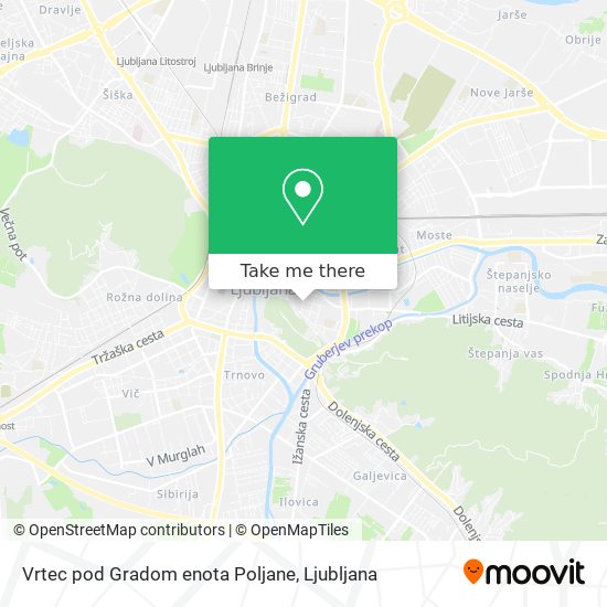 Vrtec pod Gradom enota Poljane map