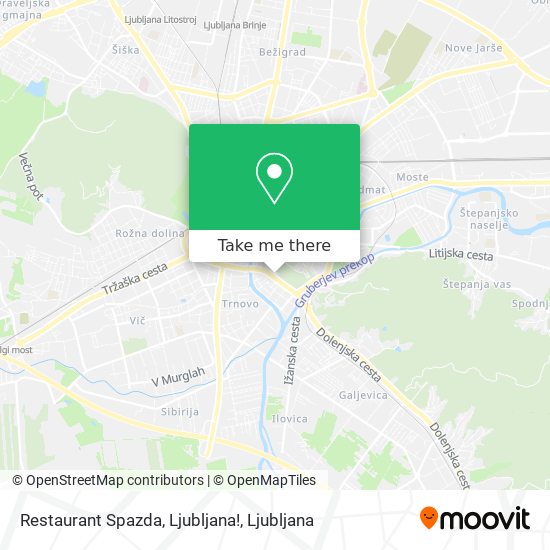 Restaurant Spazda, Ljubljana! map