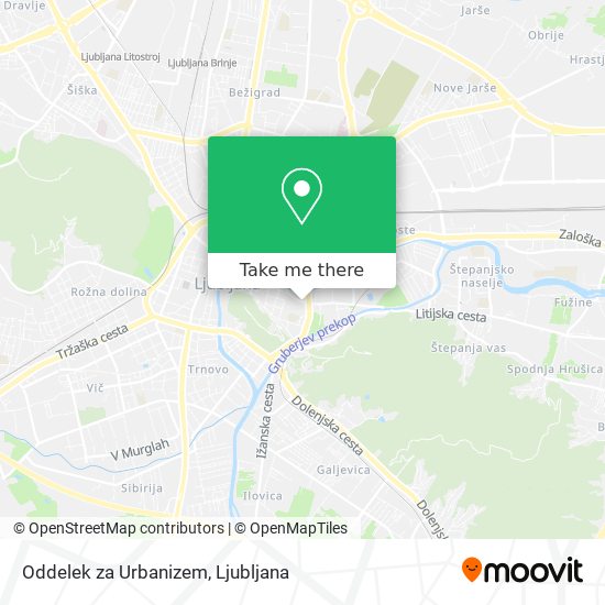 Oddelek za Urbanizem map