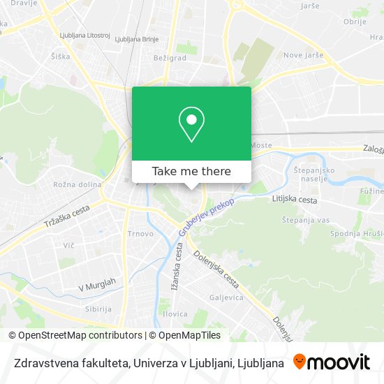 Zdravstvena fakulteta, Univerza v Ljubljani map