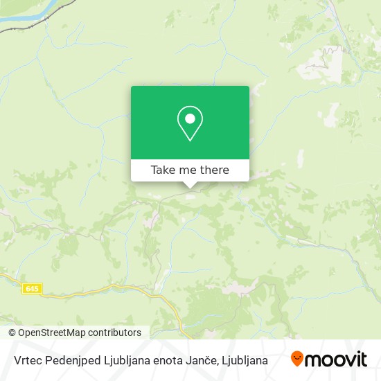 Vrtec Pedenjped Ljubljana enota Janče map