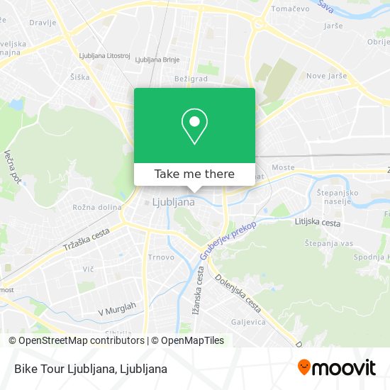 Bike Tour Ljubljana map