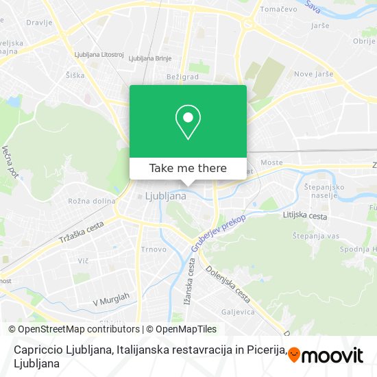 Capriccio Ljubljana, Italijanska restavracija in Picerija map