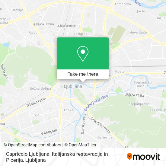 Capriccio Ljubljana, Italijanska restavracija in Picerija map