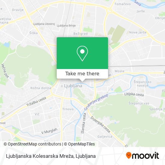 Ljubljanska Kolesarska Mreža map