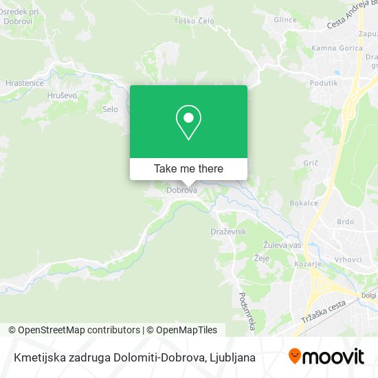 Kmetijska zadruga Dolomiti-Dobrova map