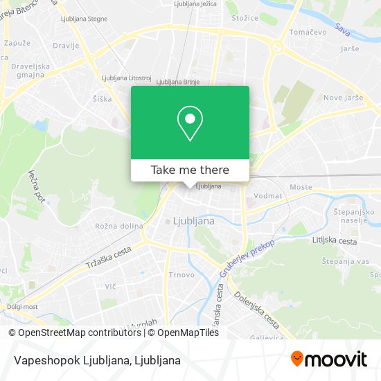 Vapeshopok Ljubljana map