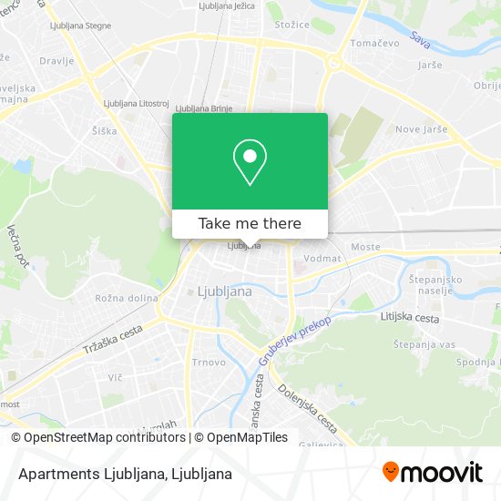 Apartments Ljubljana map